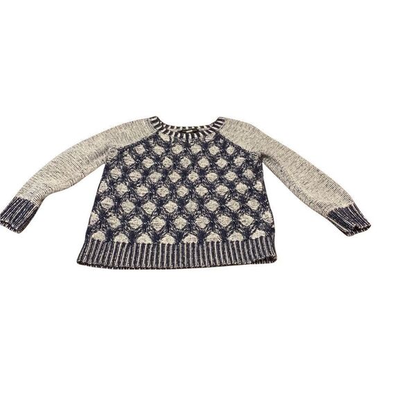 Banana Republic Women’s Blue White Argyle Sweater Sz S - Picture 2 of 5